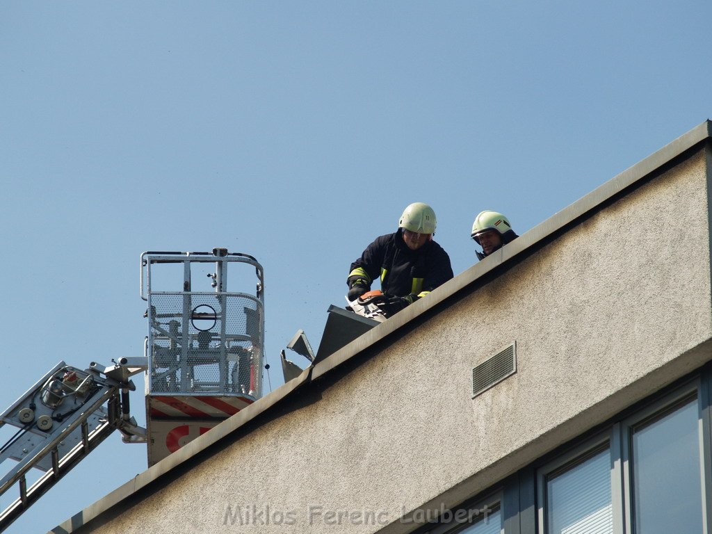 Brand Flachdach Koeln Agnesviertel  Huelchratherstr   P090.JPG